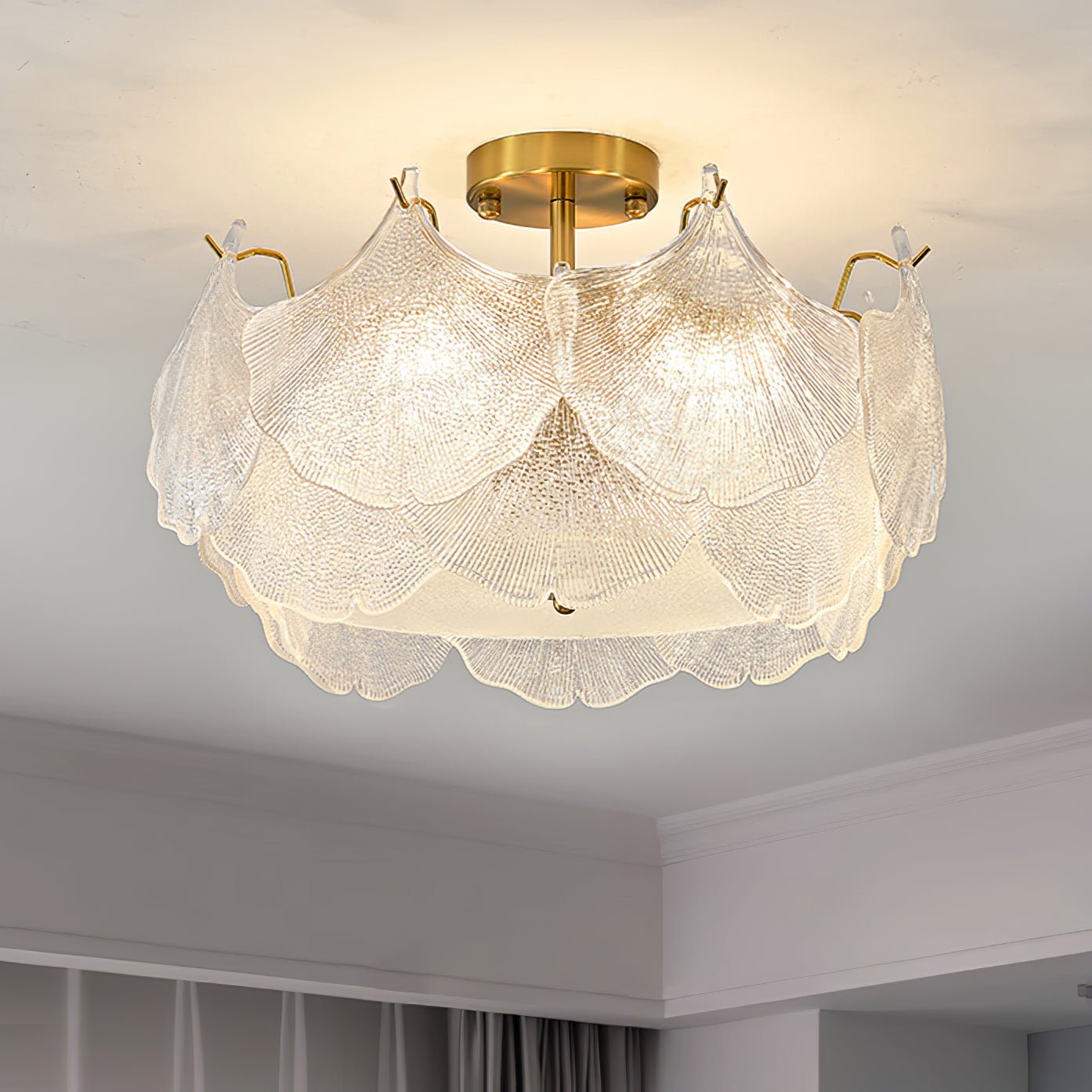 Maple Lampe de Plafond en Verre Cluster de Feuilles - Neutralighting