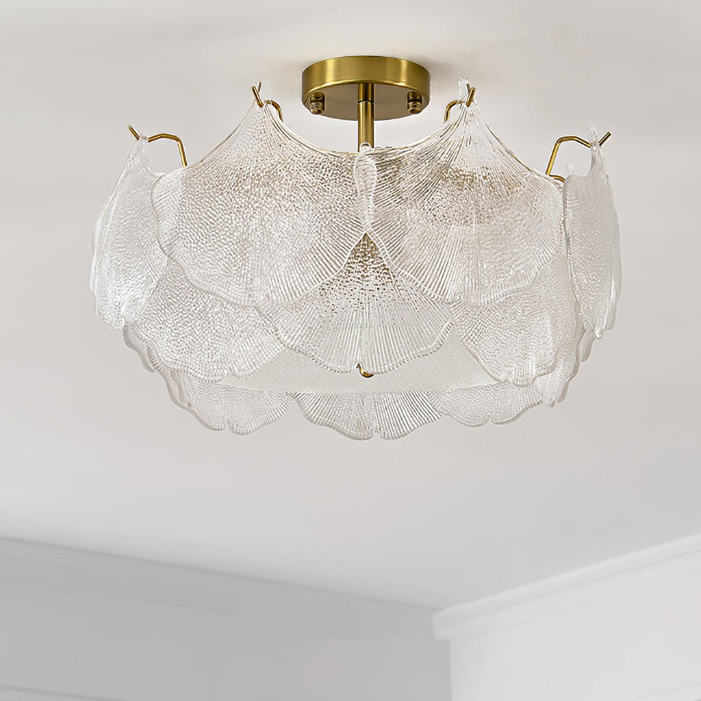 Maple Lampe de Plafond en Verre Cluster de Feuilles - Neutralighting