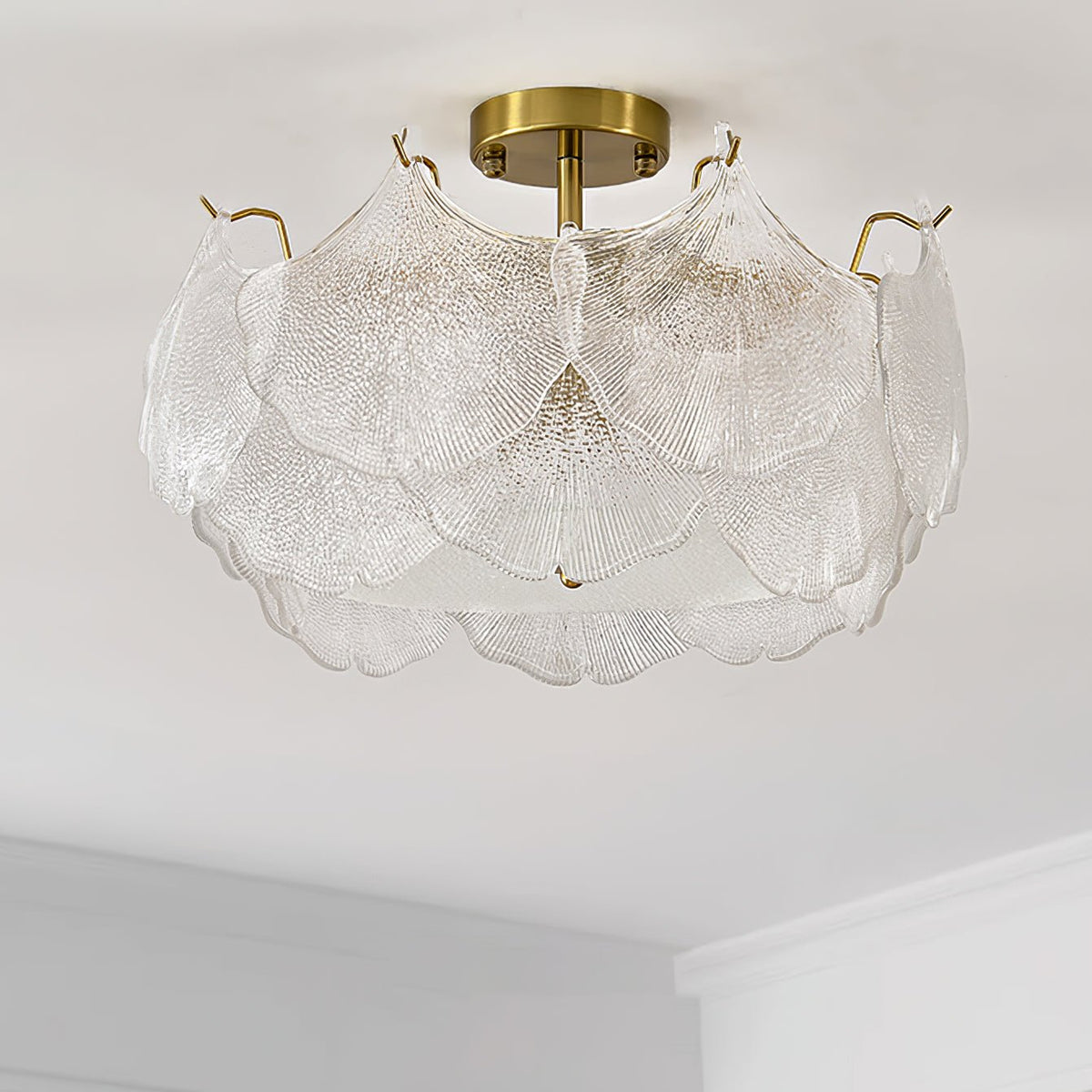 Maple Lampe de Plafond en Verre Cluster de Feuilles - Neutralighting