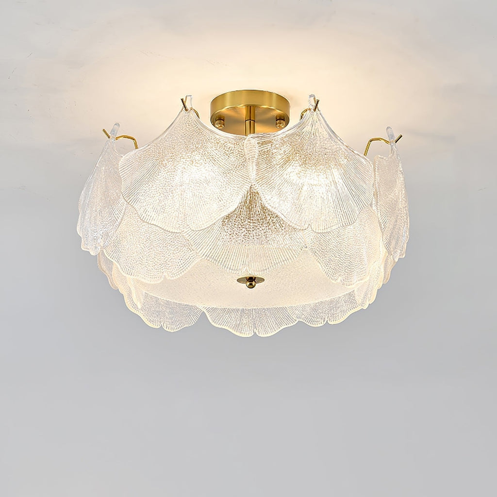 Maple Lampe de Plafond en Verre Cluster de Feuilles - Neutralighting