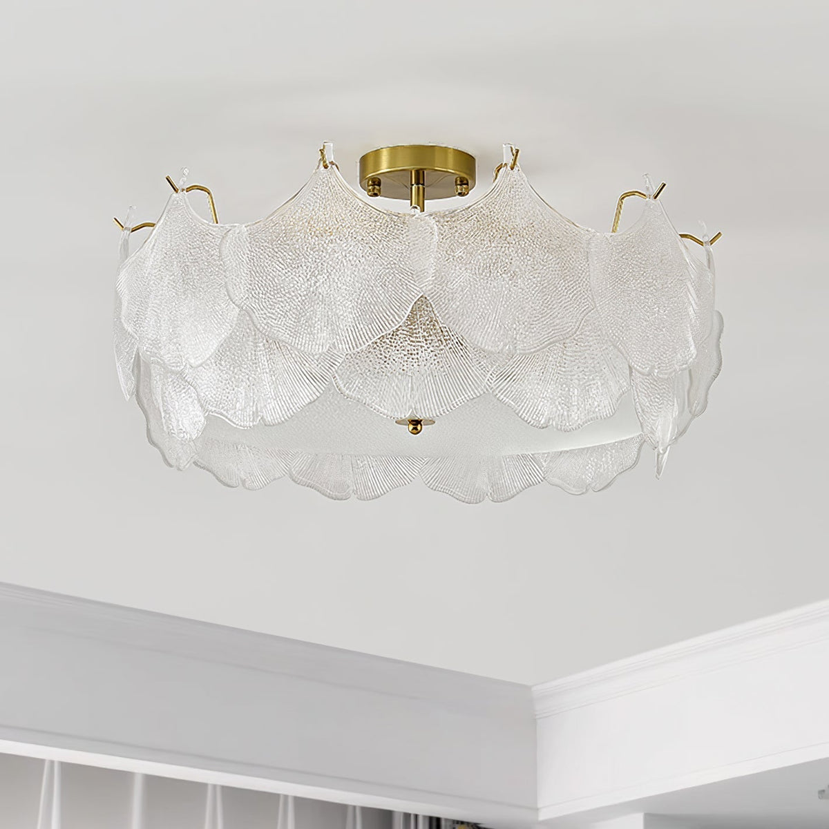 Maple Lampe de Plafond en Verre Cluster de Feuilles - Neutralighting