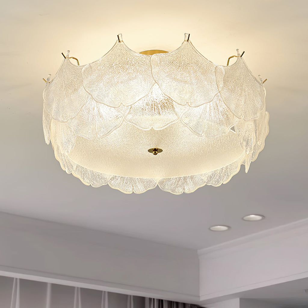 Maple Lampe de Plafond en Verre Cluster de Feuilles - Neutralighting