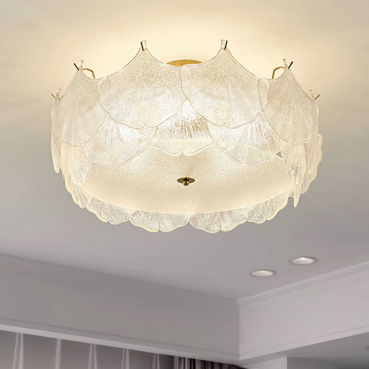 Maple Lampe de Plafond en Verre Cluster de Feuilles - Neutralighting
