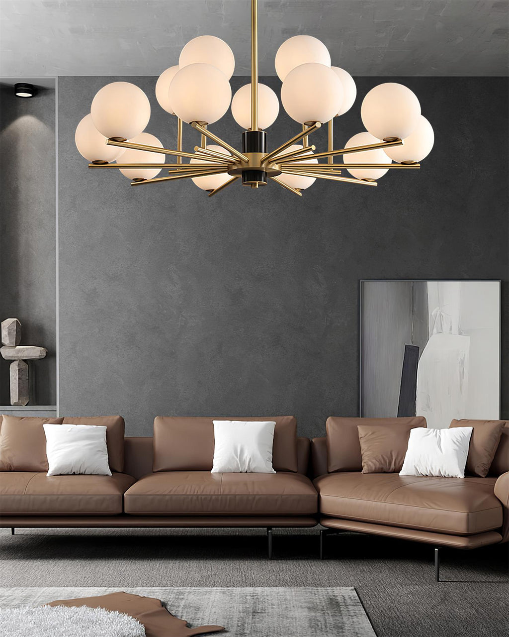 Covynel Lustre en Laiton Mi-Siècle - Neutralighting