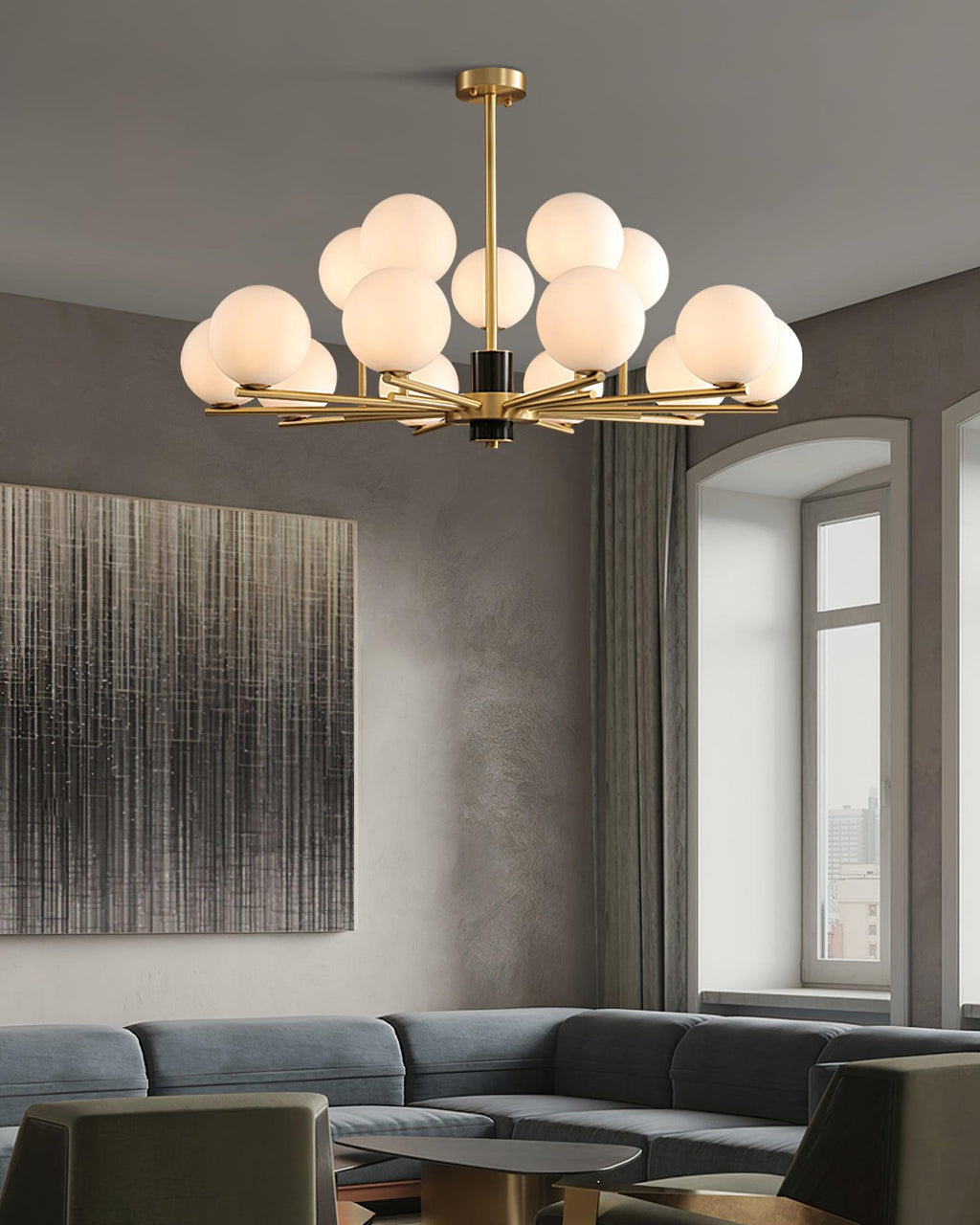 Covynel Lustre en Laiton Mi-Siècle - Neutralighting