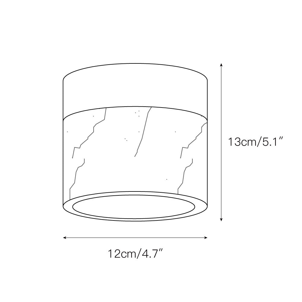 Ivinir Lampe De Plafond Ronde Marbre Minimaliste Moderne - Neutralighting