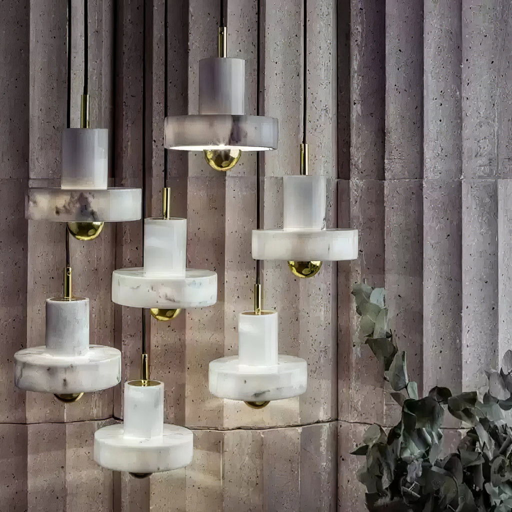 Cunorora Premium Nordic Art Aura Marbre Pendentif Lampe - Neutralighting