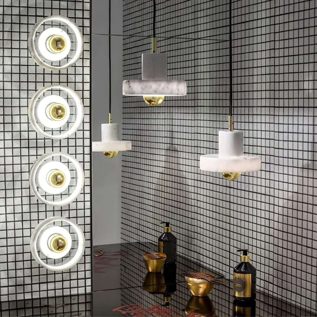 Cunorora Premium Nordic Art Aura Marbre Pendentif Lampe - Neutralighting