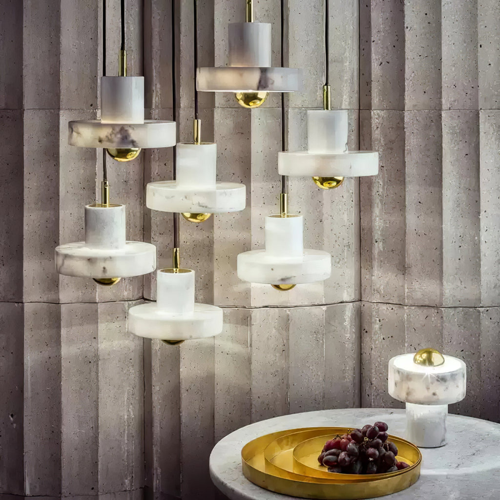 Cunorora Premium Nordic Art Aura Marbre Pendentif Lampe - Neutralighting