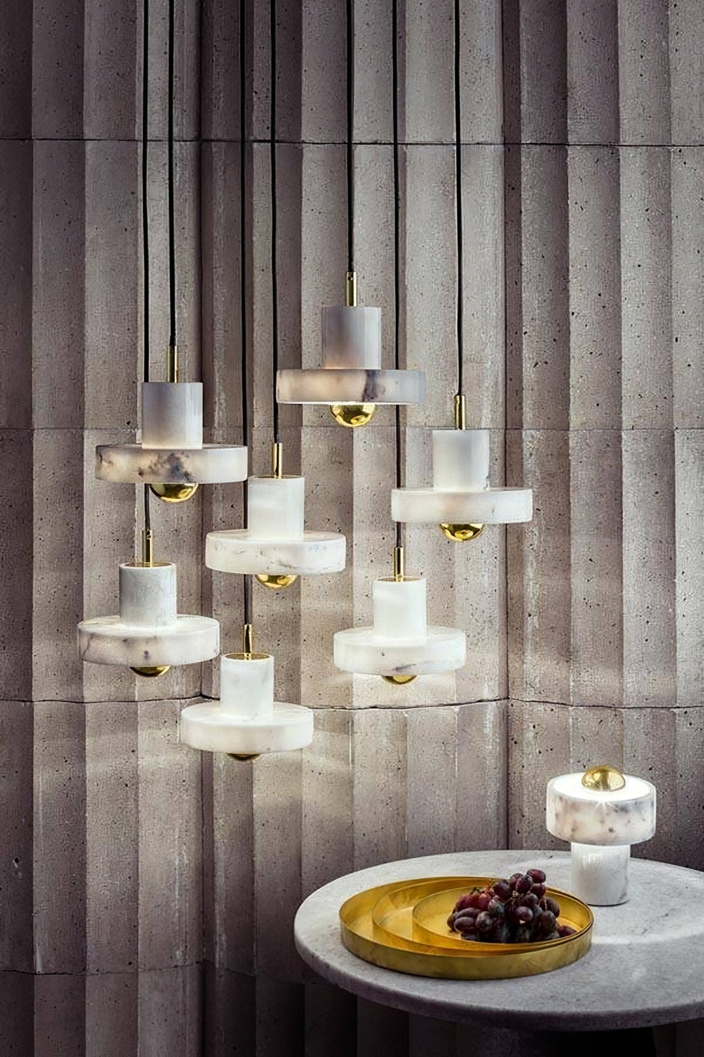 Cunorora Premium Nordic Art Aura Marbre Pendentif Lampe - Neutralighting
