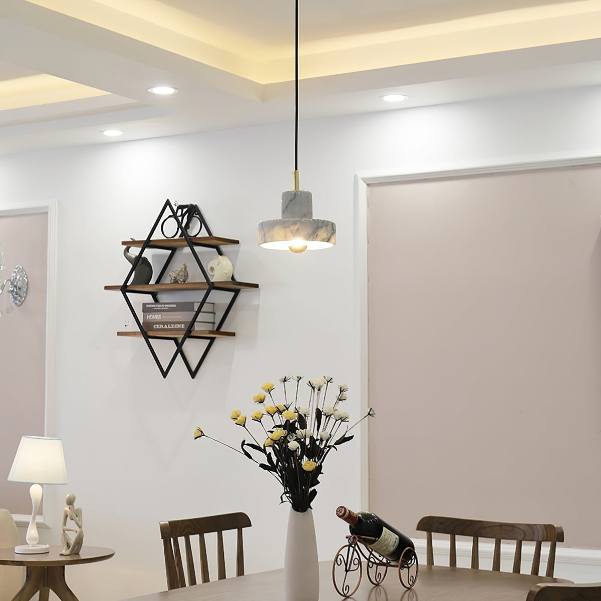 Cunorora Premium Nordic Art Aura Marbre Pendentif Lampe - Neutralighting
