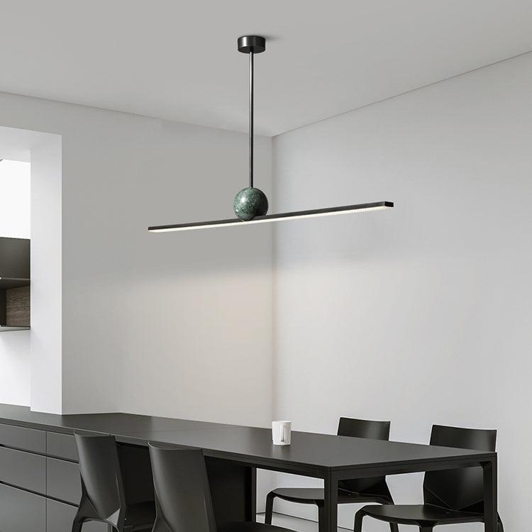 Liora Suspension Linéaire Minimaliste en Marbre - Neutralighting