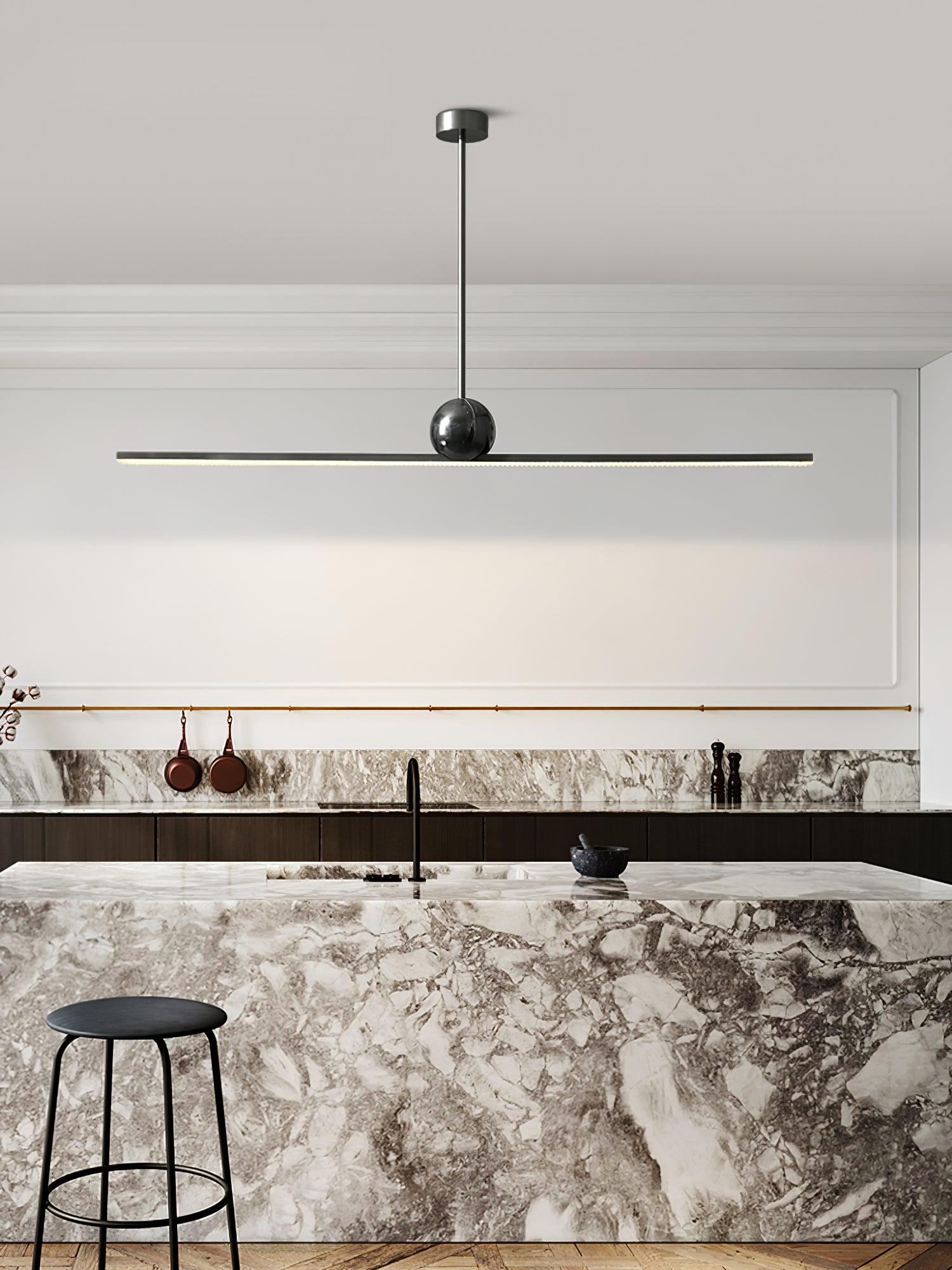 Liora Suspension Linéaire Minimaliste en Marbre - Neutralighting