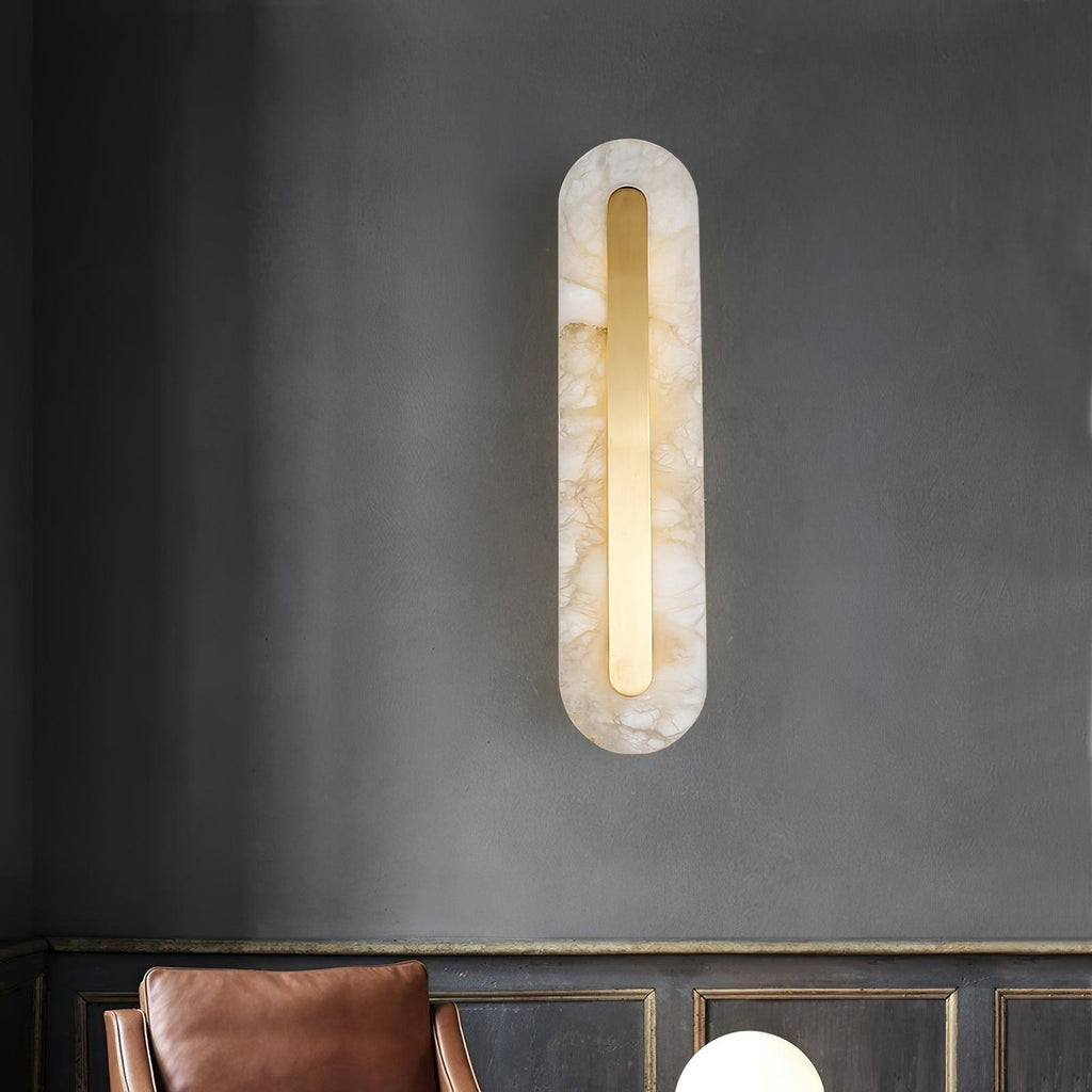 Hurn Applique Murale Ronde en Albâtre - Neutralighting