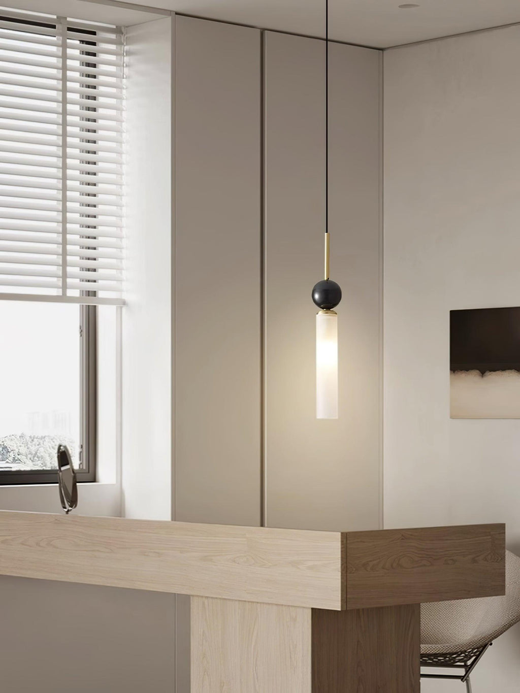 Thea Suspension minimaliste en marbre - Neutralighting