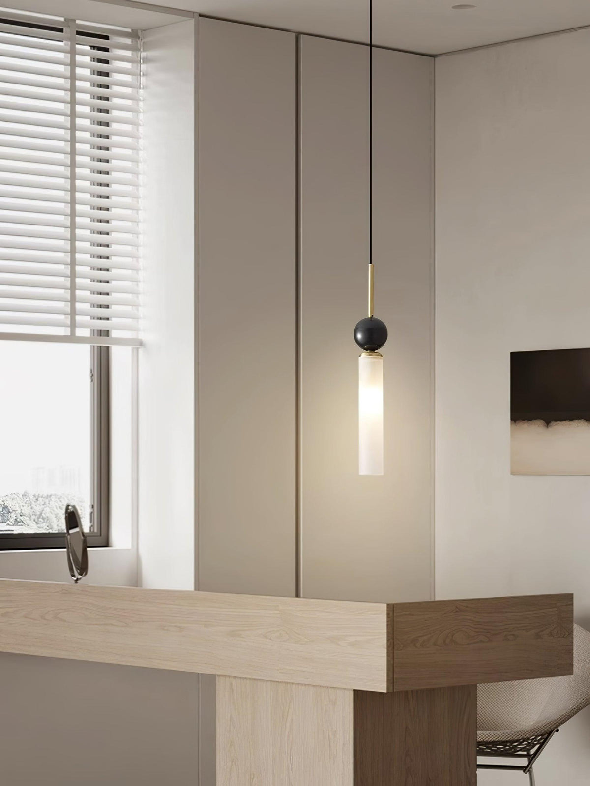 Thea Suspension minimaliste en marbre - Neutralighting