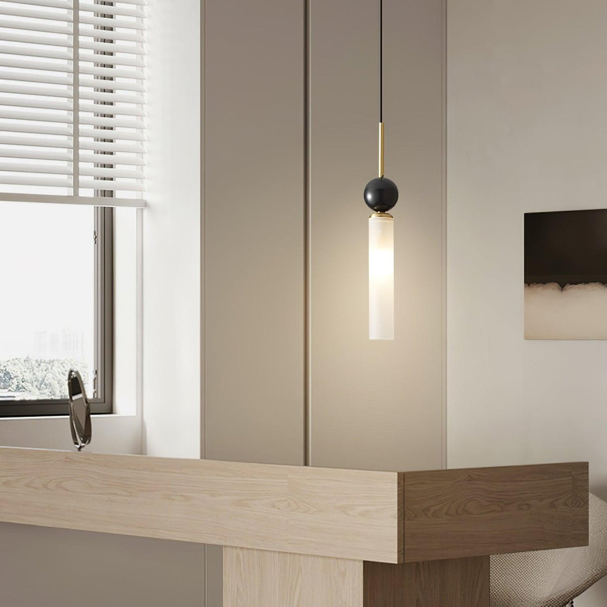 Thea Suspension minimaliste en marbre - Neutralighting