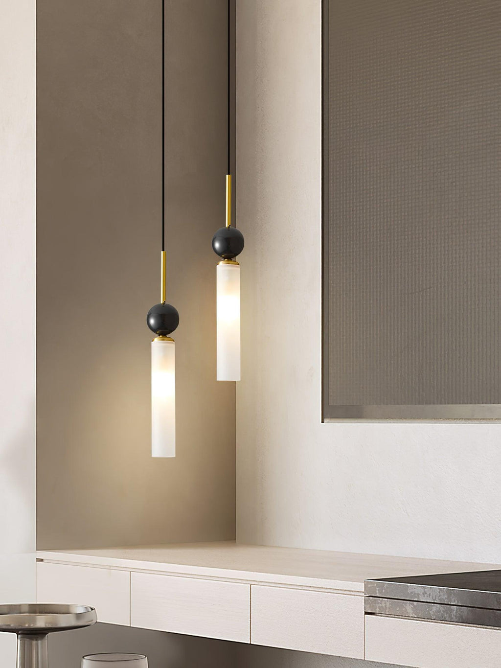 Thea Suspension minimaliste en marbre - Neutralighting