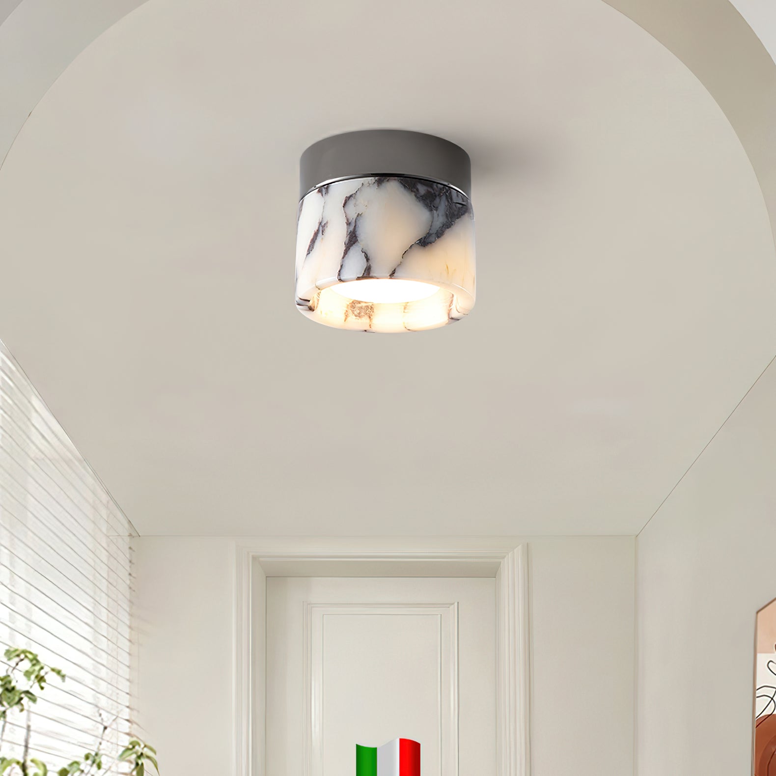 Ivinir Lampe De Plafond Ronde Marbre Minimaliste Moderne - Neutralighting
