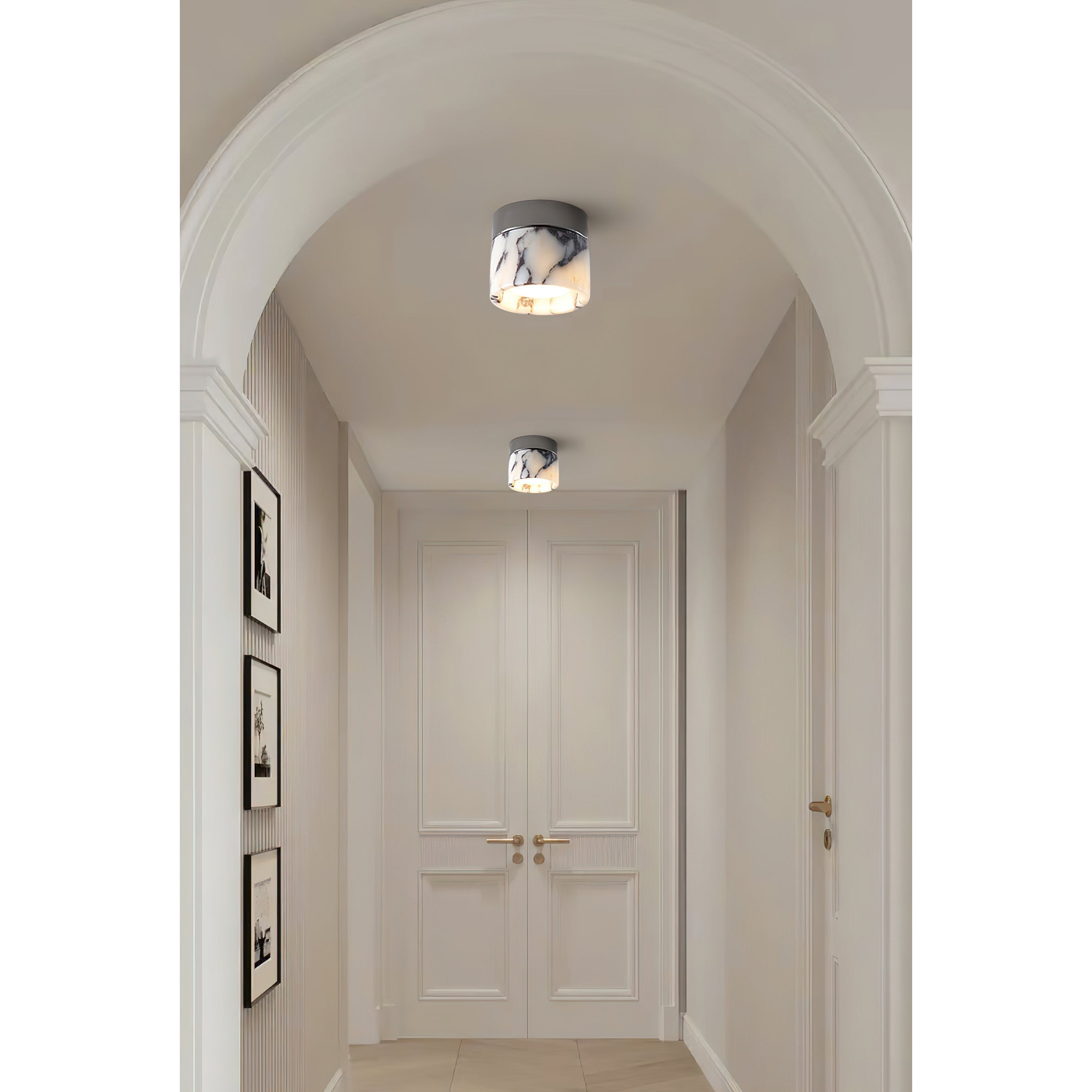 Ivinir Lampe De Plafond Ronde Marbre Minimaliste Moderne - Neutralighting