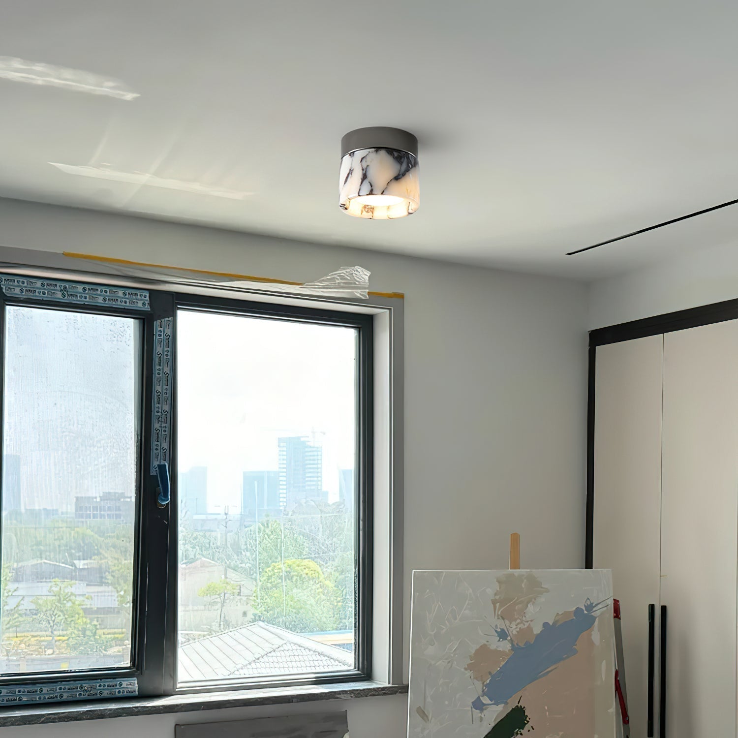 Ivinir Lampe De Plafond Ronde Marbre Minimaliste Moderne - Neutralighting