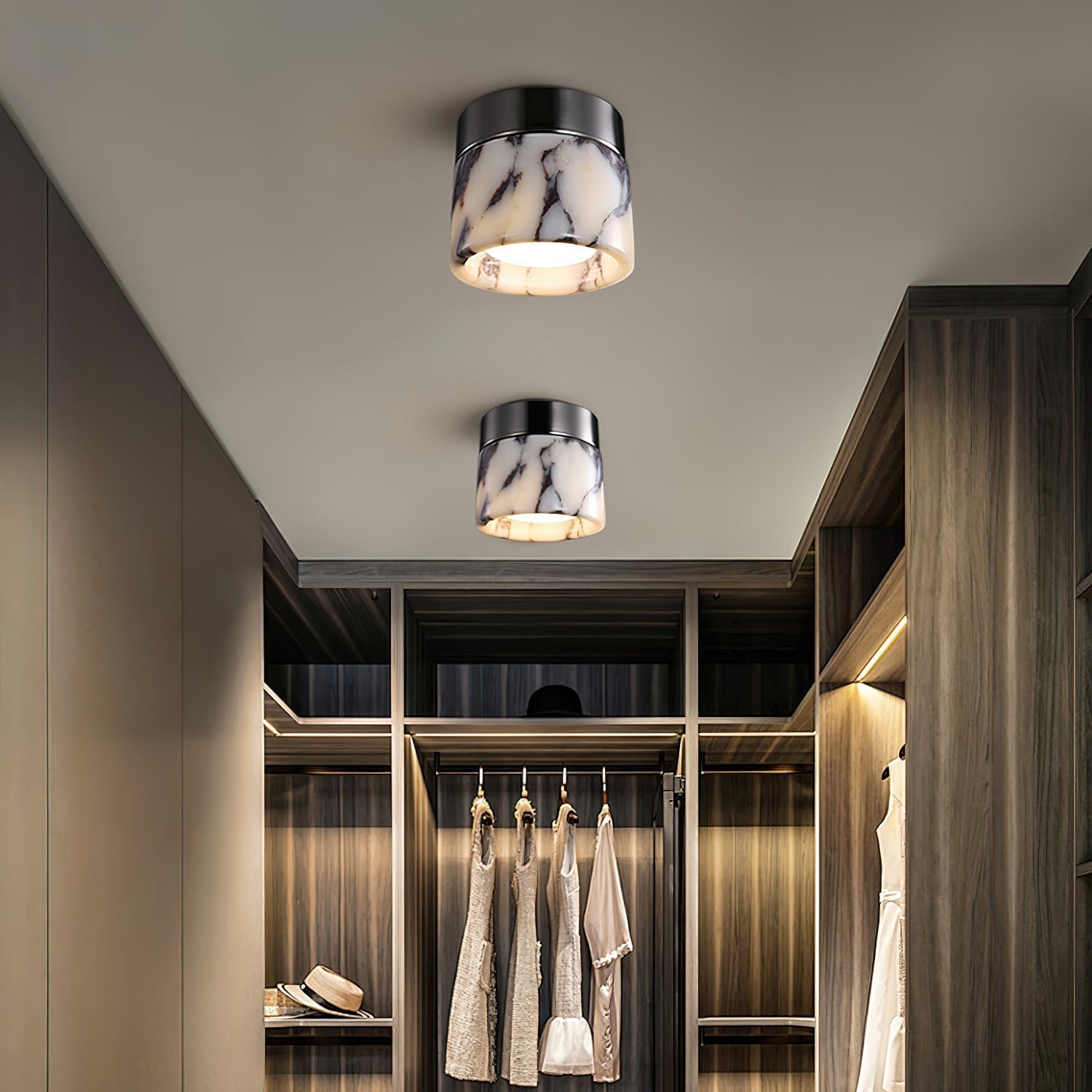 Ivinir Lampe De Plafond Ronde Marbre Minimaliste Moderne - Neutralighting