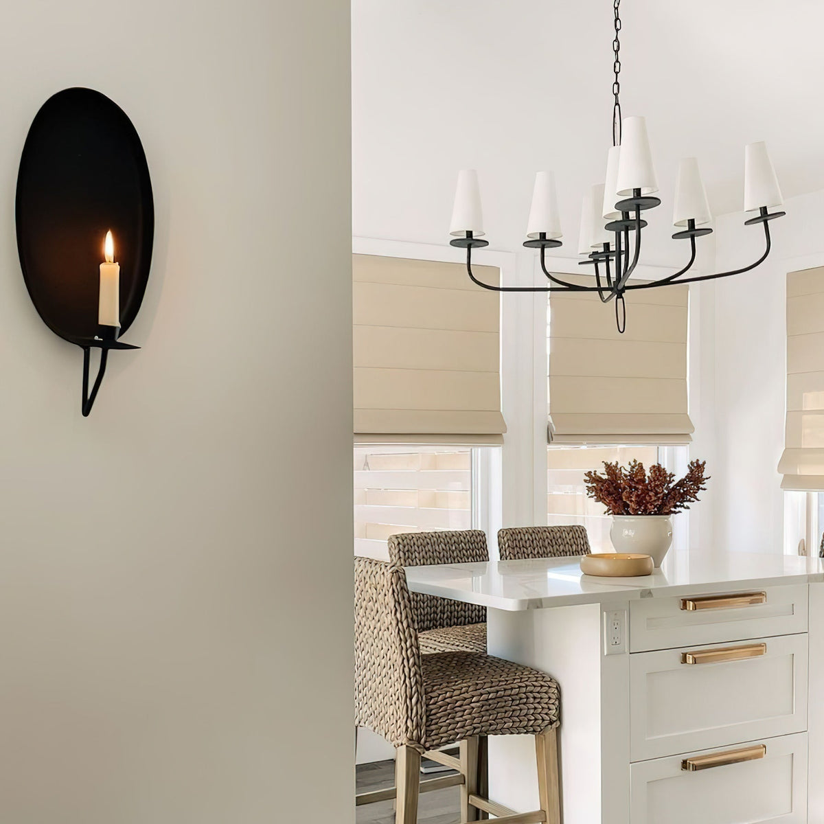 Curaeara Lustre Laiton Tissu Industriel Vintage - Neutralighting