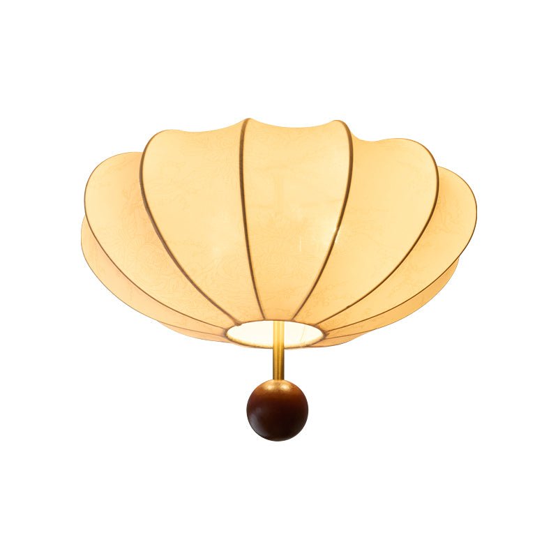 Lustra Plafonnier Bois Tissu Lanternes - Neutralighting