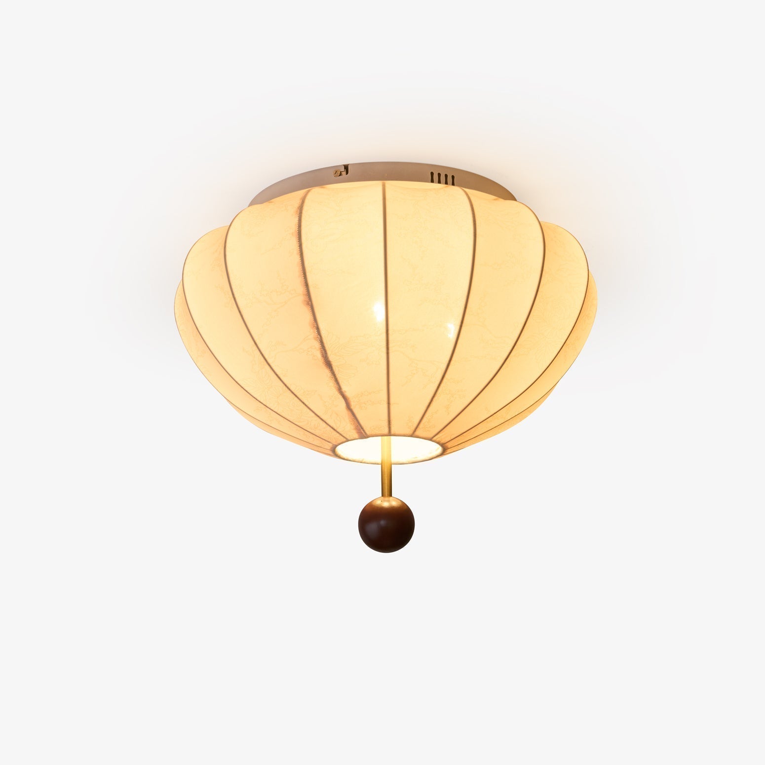 Willow Plafonnier Salon Bois Tissu - Neutralighting