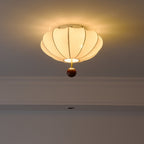 Lustra Plafonnier Bois Tissu Lanternes - Neutralighting