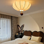 Willow Plafonnier Salon Bois Tissu - Neutralighting