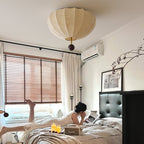 Lustra Plafonnier Bois Tissu Lanternes - Neutralighting
