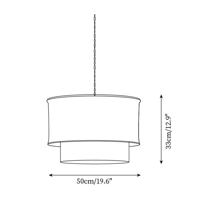 Nuvai Suspension en lin naturel - Neutralighting