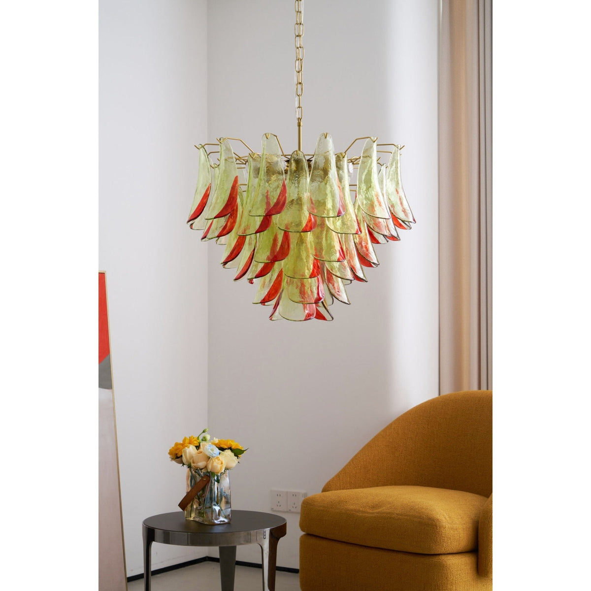 Aurora Lustre en Verre Murano Pétale Élégant - Neutralighting
