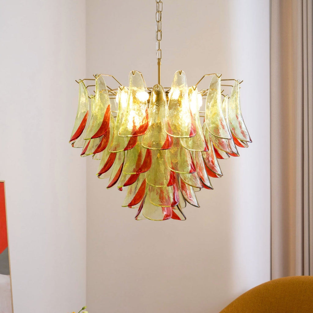 Aurora Lustre en Verre Murano Pétale Élégant - Neutralighting