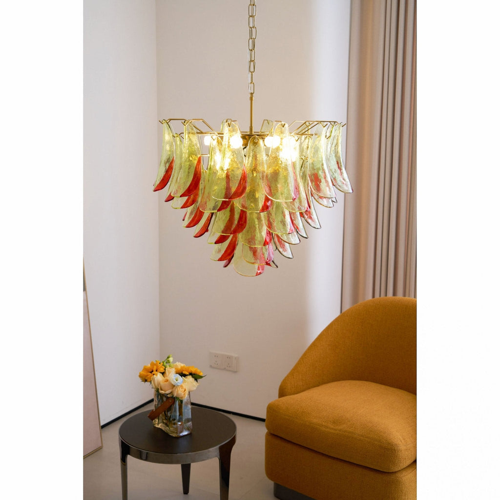 Aurora Lustre en Verre Murano Pétale Élégant - Neutralighting