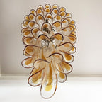 Aurora Chandelier Pétales en Verre de Murano Doré - Neutralighting