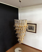 Aurora Chandelier Pétales en Verre de Murano Doré - Neutralighting