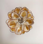 Aurora Chandelier Pétales en Verre de Murano Doré - Neutralighting