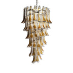 Aurora Chandelier Pétales en Verre de Murano Doré - Neutralighting