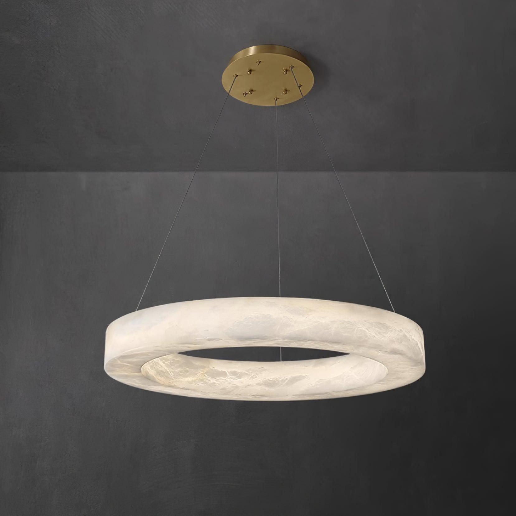 Olloros Albâtre Multi-Anneau Pendentif Lumière - Neutralighting