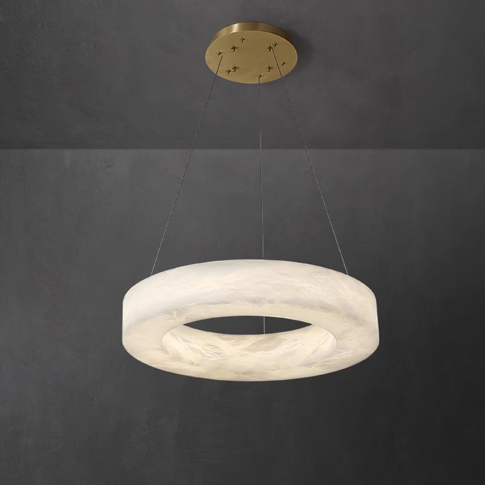 Olloros Albâtre Multi-Anneau Pendentif Lumière - Neutralighting