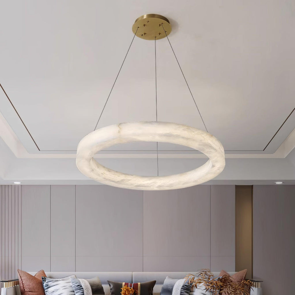 Olloros Albâtre Multi-Anneau Pendentif Lumière - Neutralighting