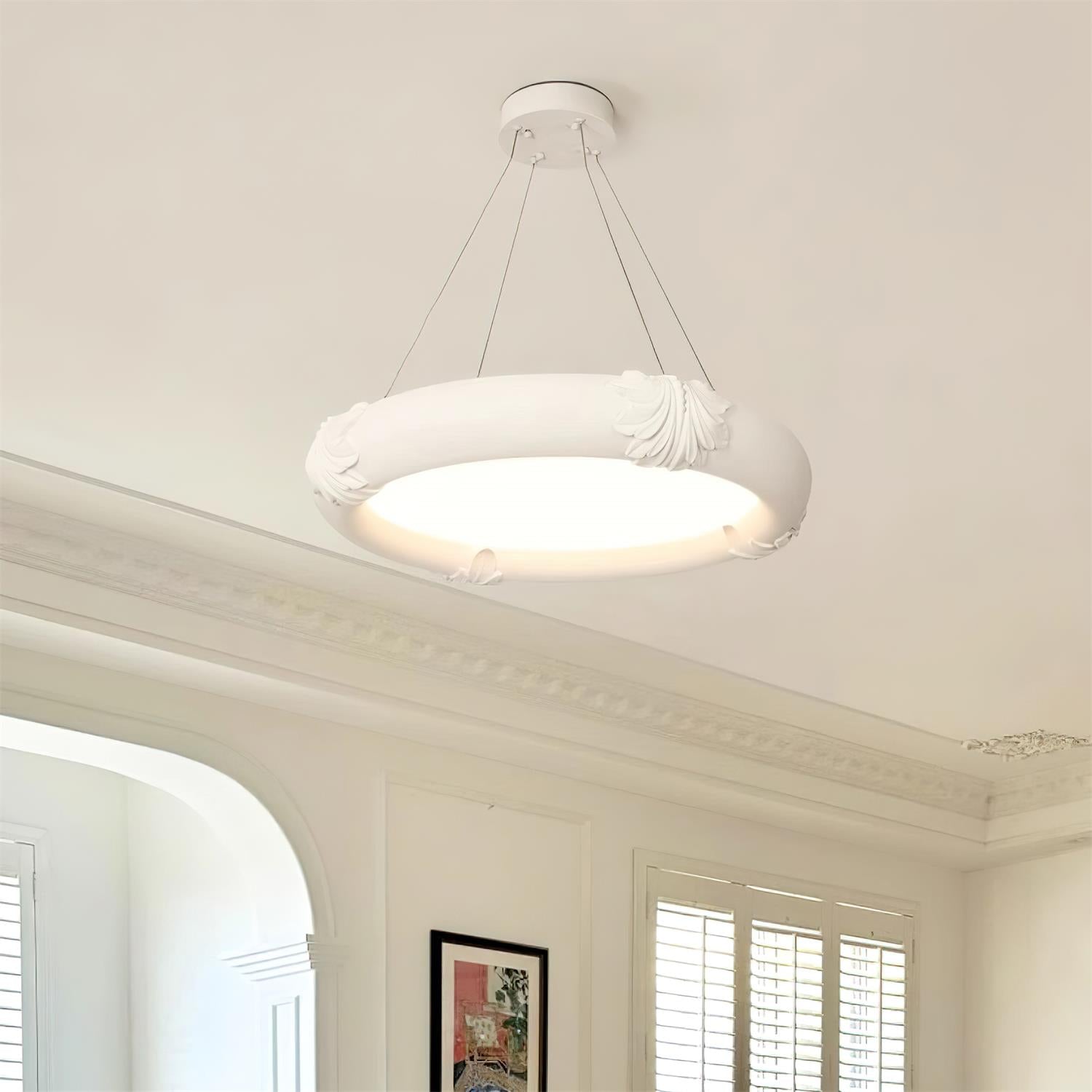 Marika Lustre Plâtre Circulaire Floral - Neutralighting