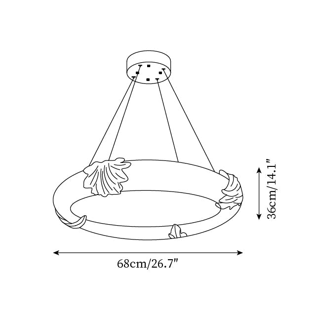 Marika Lustre Plâtre Circulaire Floral - Neutralighting