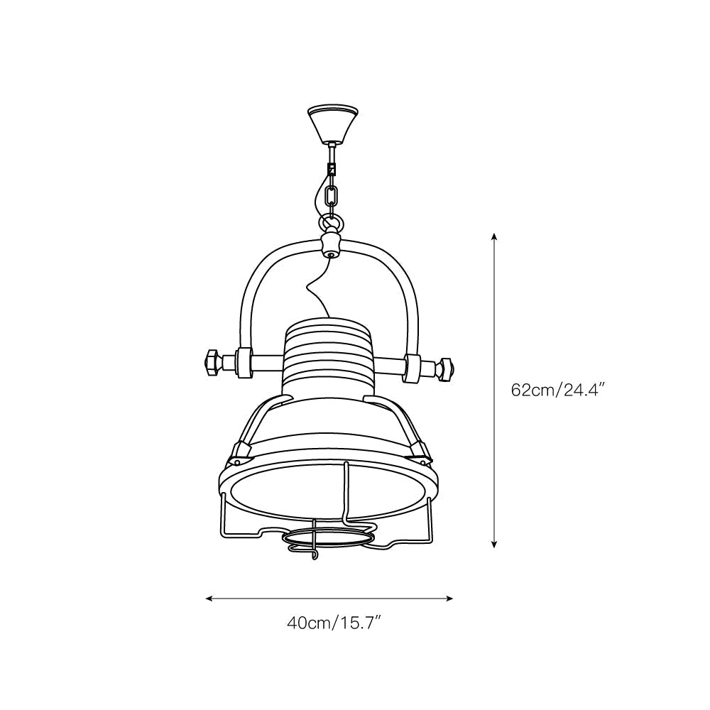 Evelor Suspension Métal Industriel Vintage - Neutralighting