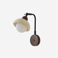Solaro Applique Murale Travertin Blanc Globe Opalescent - Neutralighting