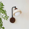 Solaro Applique Murale Travertin Blanc Globe Opalescent - Neutralighting