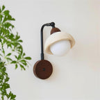 Solaro Applique Murale Travertin Blanc Globe Opalescent - Neutralighting