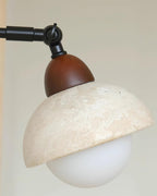 Solaro Applique Murale Travertin Blanc Globe Opalescent - Neutralighting